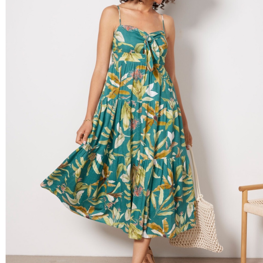 OPT Terry Dress From Evereve in Tropical Fern